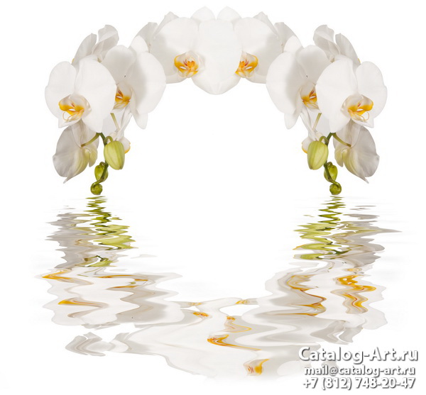 Натяжные потолки с фотопечатью - Белые орхидеи 18